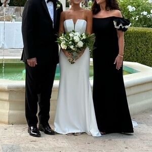 Jovani Black Ruffle Sleeve Maxi Dress